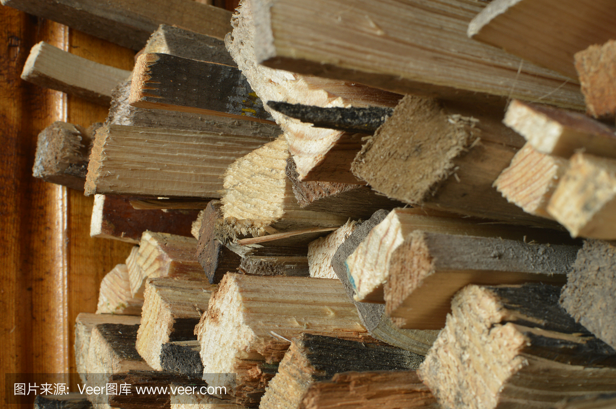 Firewood background on a stack